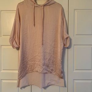 Zara Tops - Blush pink hooded tee Zara Tops - Blush pink hooded tee